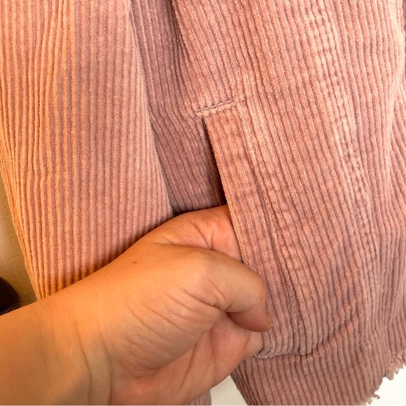 Women’s Paraphrase Pink Corduroy Oversized Jacket 100% cotton - Picture 7 of 8